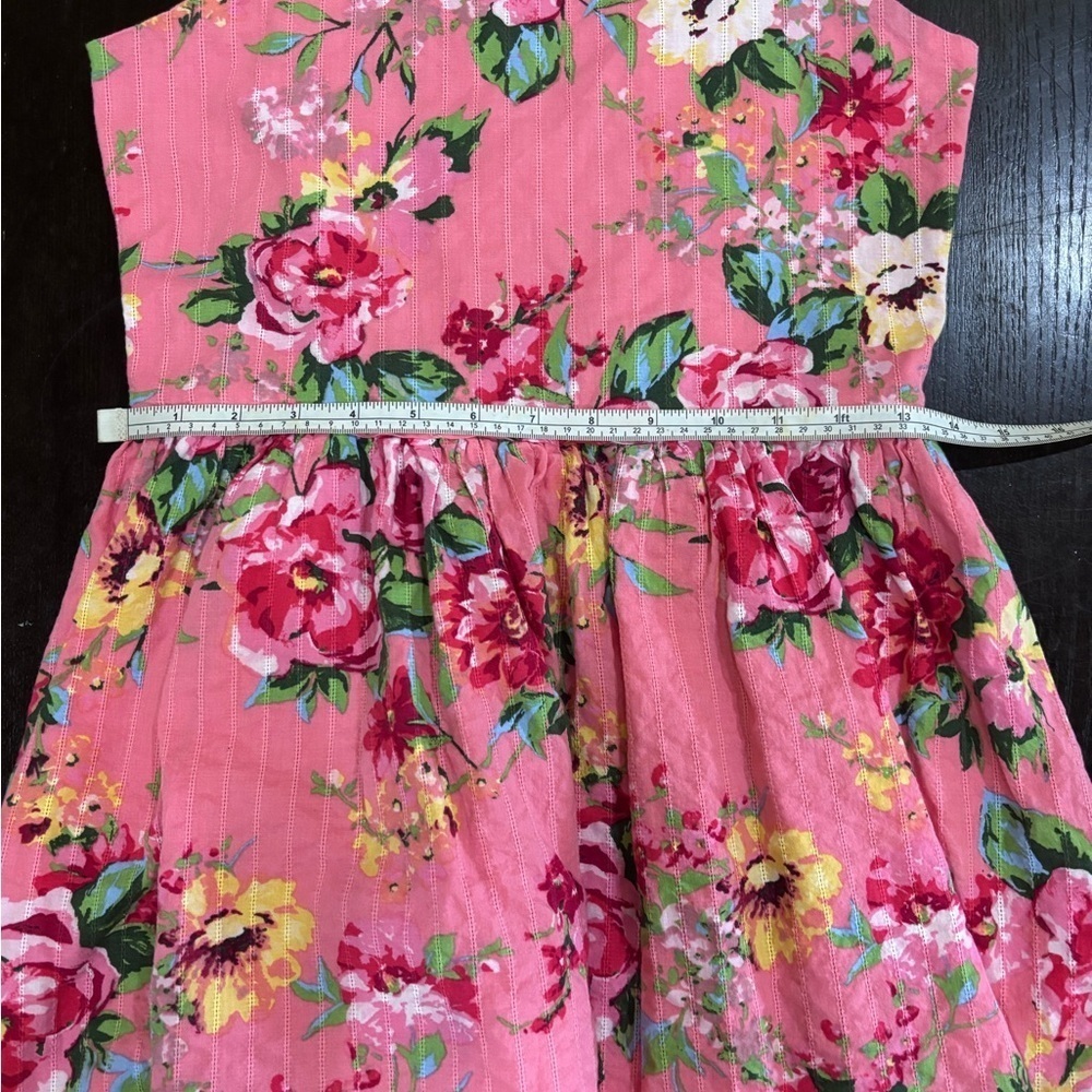Zunie Girl Sleeveless Pink Floral Dress Size XL 14/16 - Picture 7 of 12